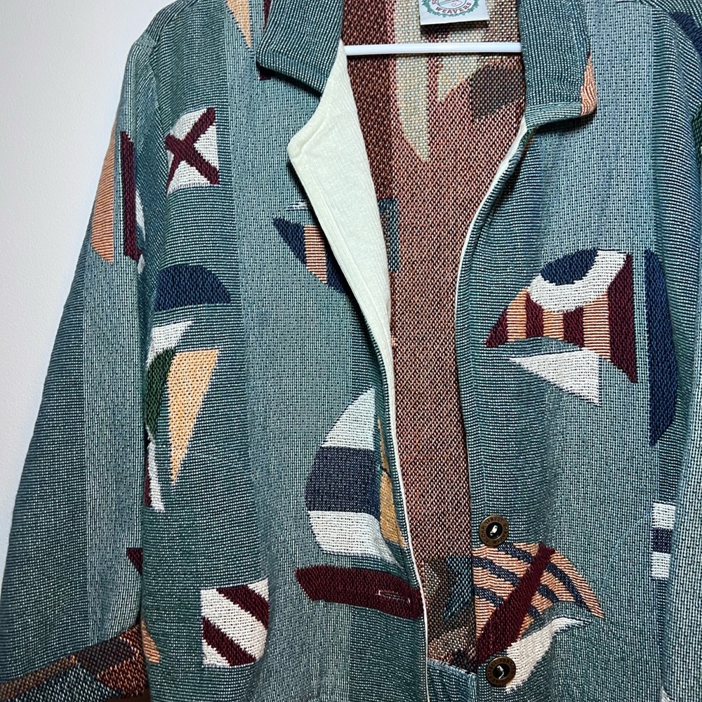 Vintage Nautical Patterned Jacket - image 2